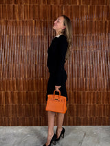 Hermès Birkin 25 retourne swift Leather Orange gold hardware