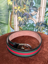 Gucci GG buckle belt green/red