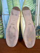 Prada flats yellow/orange patent leather
