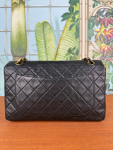 Chanel vintage single Flap Bag black medium/large