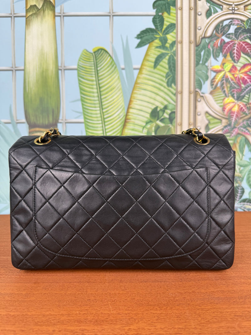 Chanel vintage single Flap Bag black medium/large