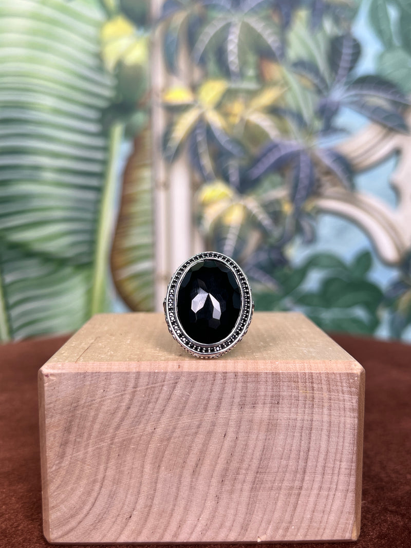 Thomas sabo silver black onyx oval ring