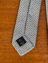 Louis Vuitton tie grey with pink blue logo