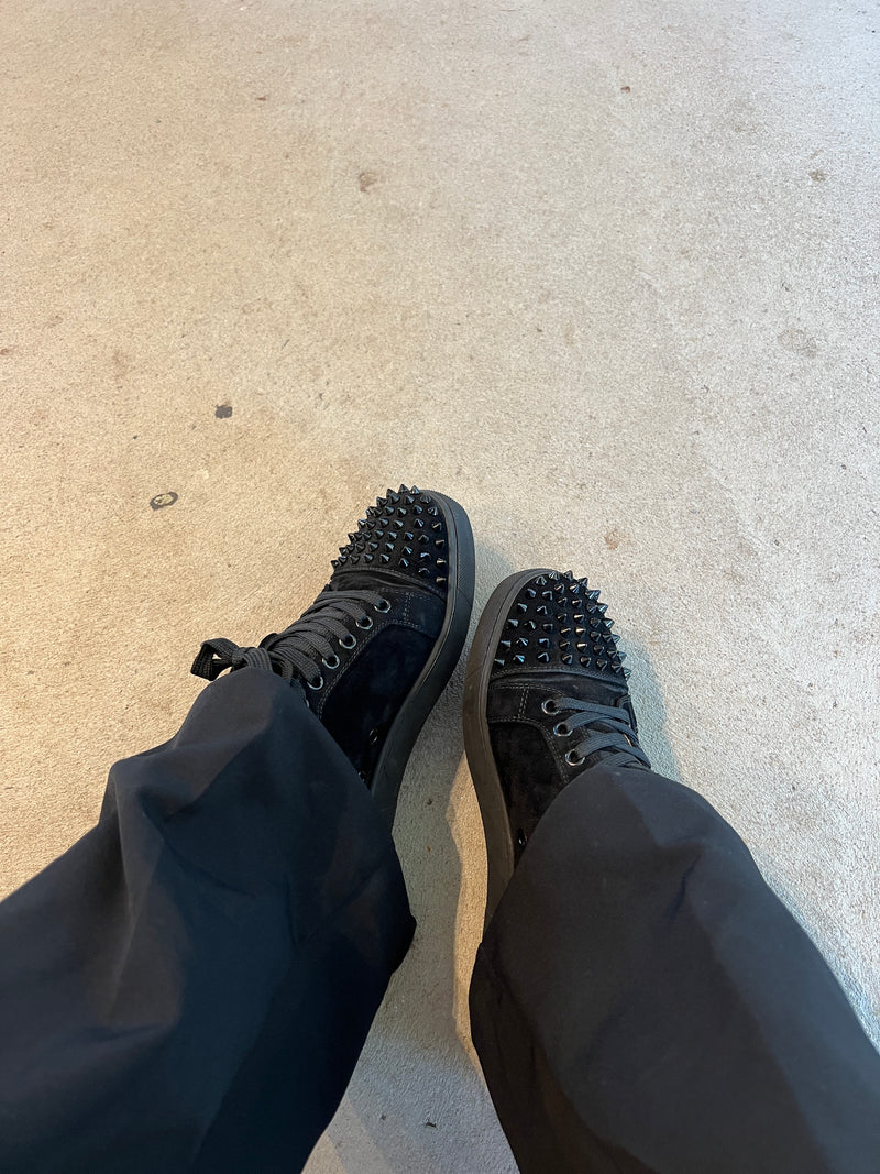 Louboutin sneakers on feet best sale