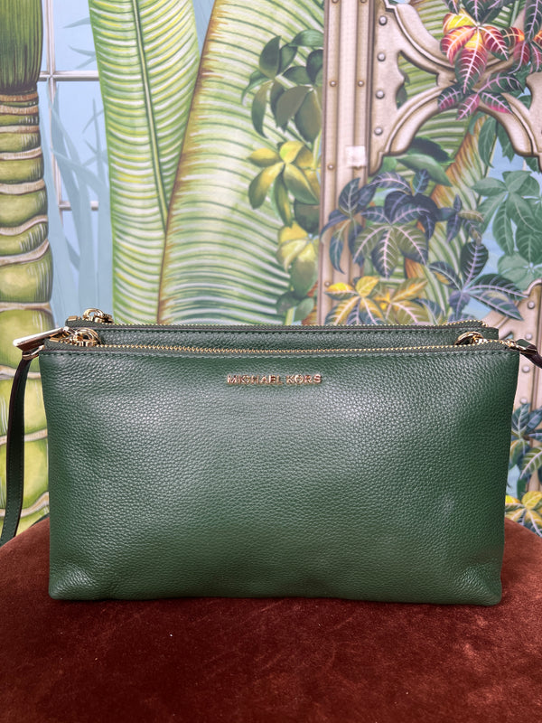 Michael Kors green crossbody bag