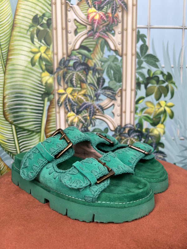 Mou green sandals