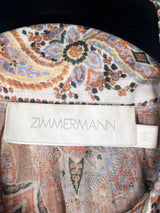 Zimmermann blouse turquoise