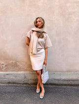 8 design knitted cashmere scarf sandstone