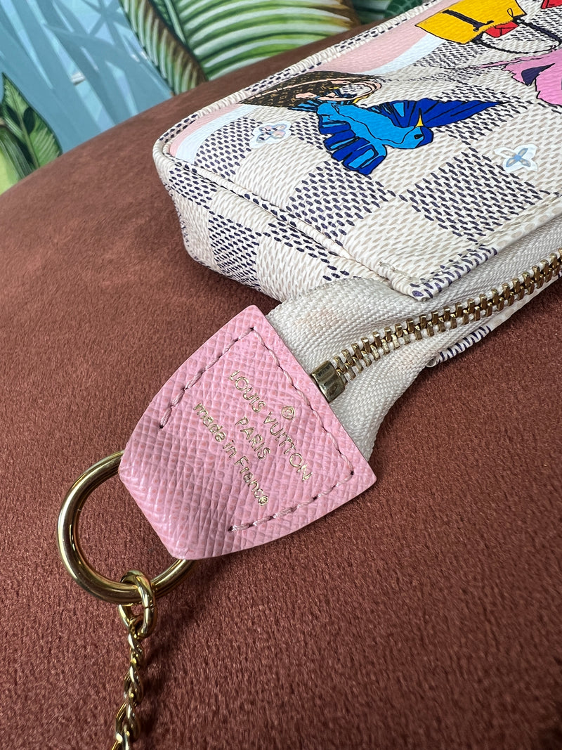 Louis Vuitton Damier Azur Mini Pochette Accessoires, Birds