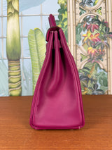 Hermès Kelly 32 Epsom Leather Retourne Tosca Candy with Palladium Hardware