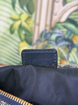 Christian Dior Navy Trotter Boston bowling bag