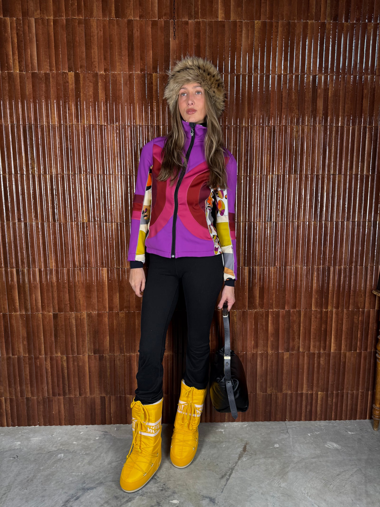 EMILIO PUCCI ノーカラージャケット ライラック色　42 超レア Rossignol x Emilio Pucci ski jacket – A Piece Lux