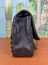 Chanel vintage single Flap Bag black medium/large