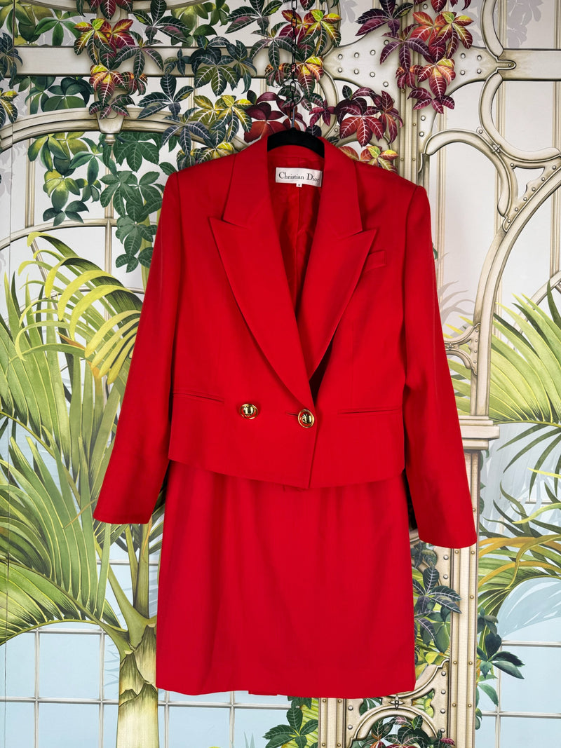 Vintage Christian Dior Set Red
