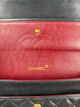 Chanel Double Flap Bag medium black/gold