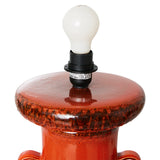 Grand table lamp base glazed orange