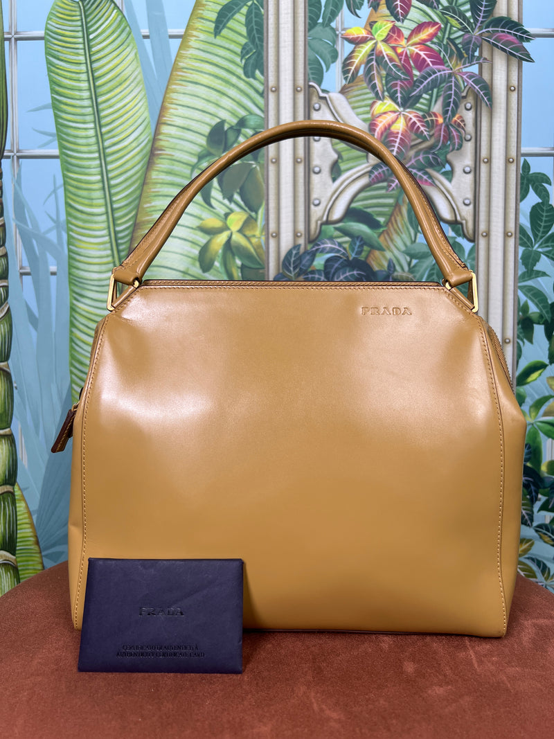 Prada cleo leather handbag