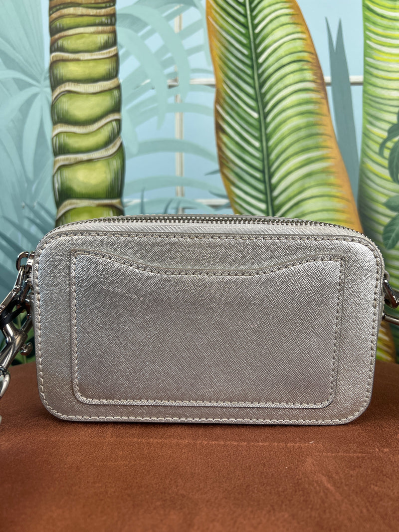 Marc Jacobs snap shot bag silver