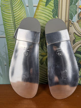 Chanel dad sandals silver