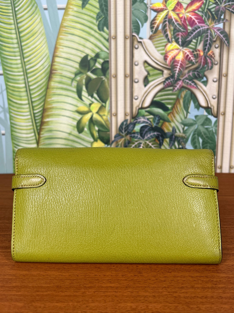 Hermés Kelly wallet Vert Anis Chèvre Mysore