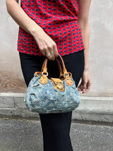 Louis Vuitton monogram denim pleaty bag