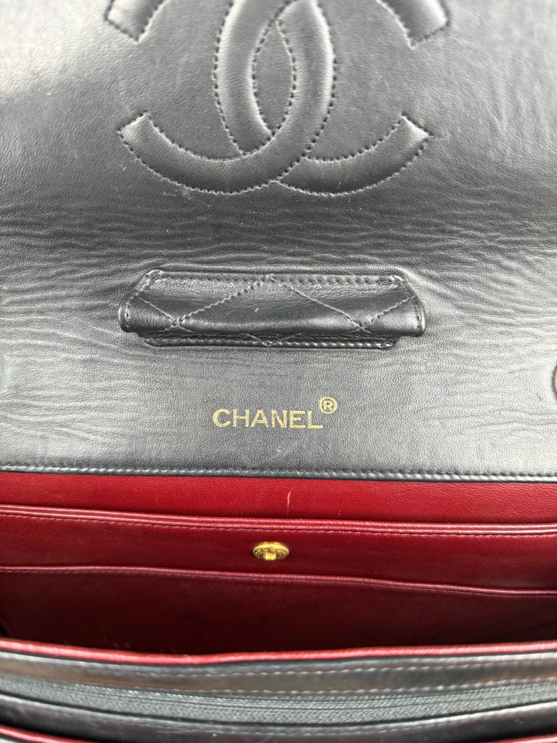 Chanel vintage single Flap Bag black medium/large