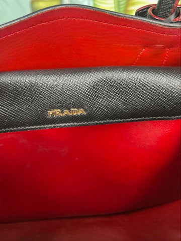 Prada Saffiano Double check black bag