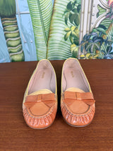Prada flats yellow/orange patent leather
