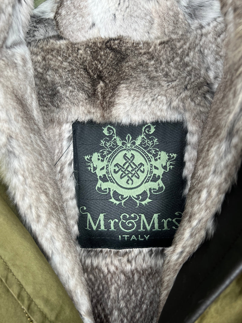 Mr&Mrs fur parka jacket green