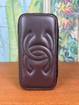 Chanel Vanity case limited edition bag pearl crush brown velvet