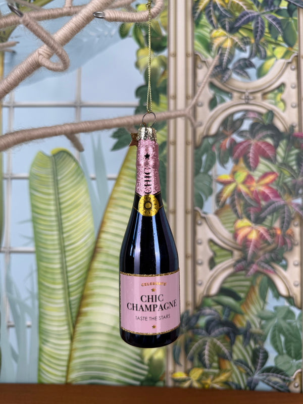 Vondels glass champagne bottle