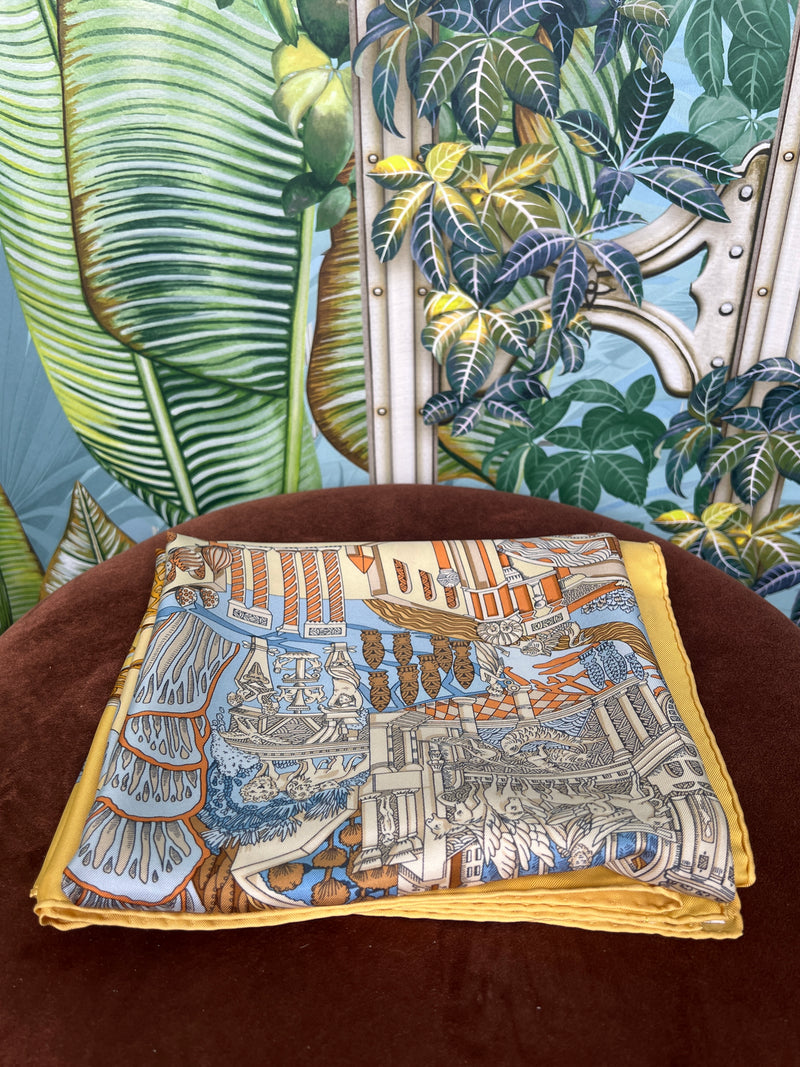 Hermés silk scarf Atlantide