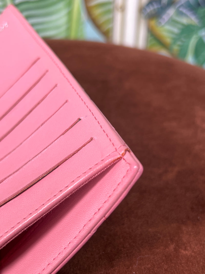 Chanel Matelassé wallet pink