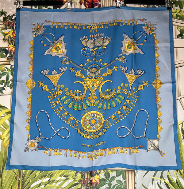 Hermés silk scarf parures des sables