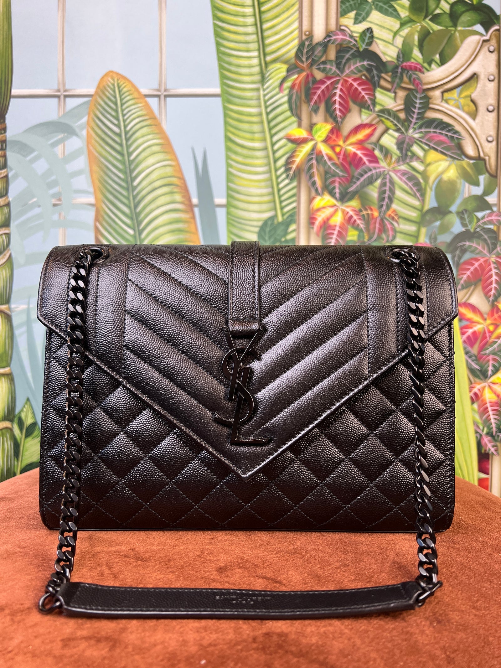 Matelassé Leather Ysl Envelope Medium Bag In Mix MatelassÃ