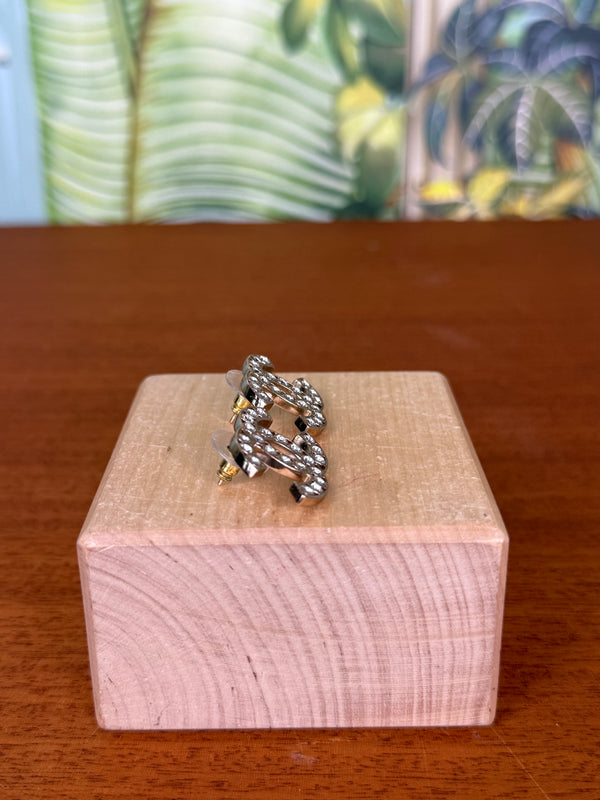 Chanel CC earrings stones