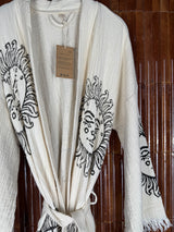 Amca cotton kaftan black sun