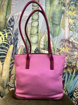 Prada pink knit tote