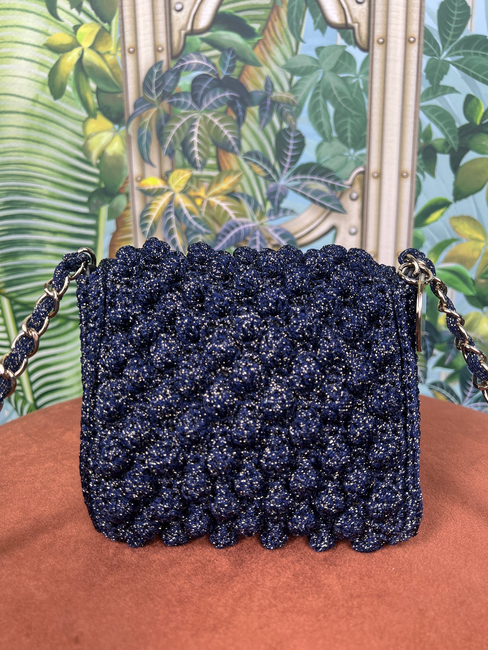 Missoni raffia mini crossbody bag blue A Piece Lux