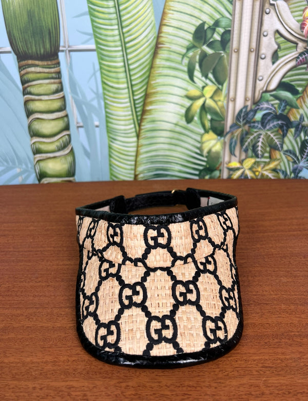 Gucci gg raffia visor