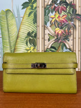 Hermés Kelly wallet Vert Anis Chèvre Mysore