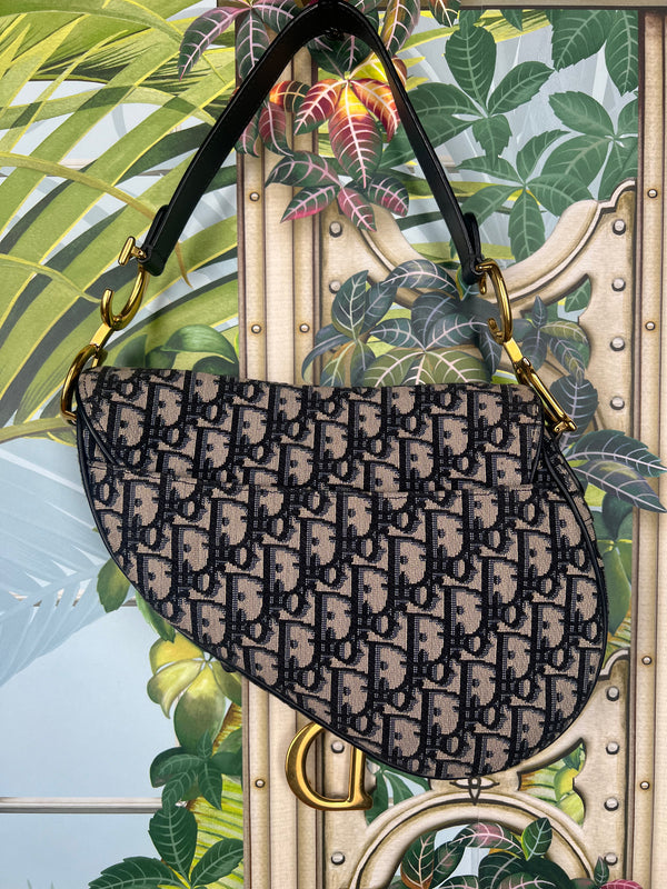 Christian Dior saddle bag blue