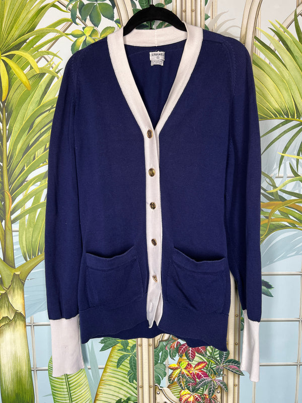 Chanel cardigan blue