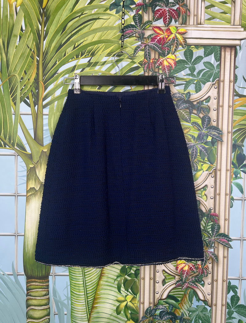 Chanel navy tweed set 2000s