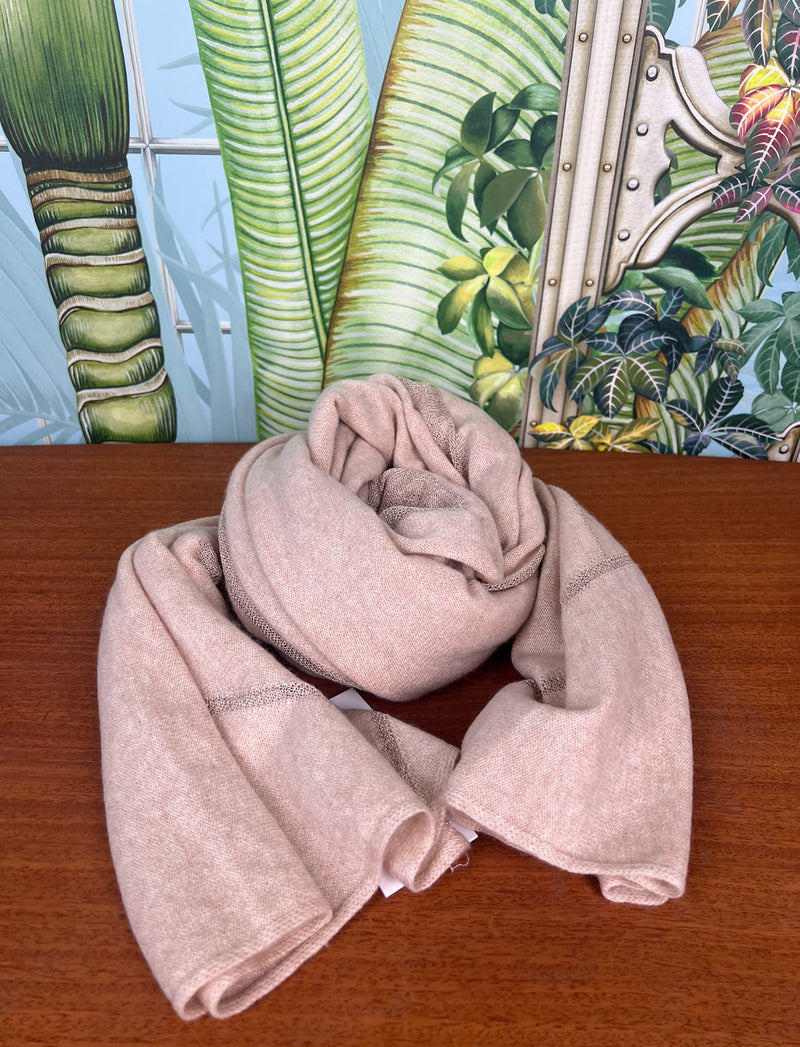8 design knitted cashmere scarf sandstone