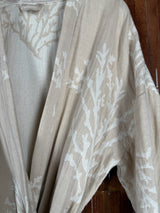 Amca cotton kaftan corallium beige