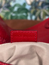 Burberry red leather bag