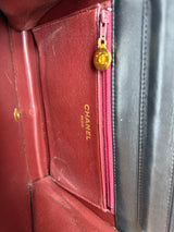 Chanel vintage single flap bag black