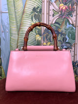 Gucci nymphaea pink bamboo bag