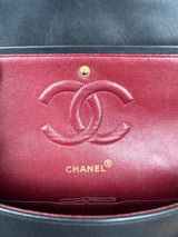 Chanel double flap bag medium black